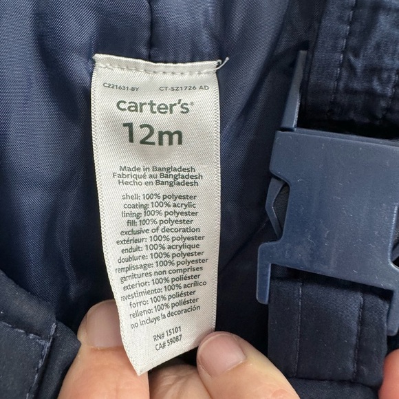 Carter’s Child’s Snow Suit Overalls - Picture 3 of 5